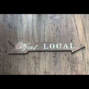 Eat local wall sign